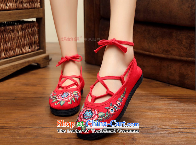 The silk autumn old Beijing mesh upper ethnic embroidered shoes thousands of women shoes dance floor single Shoes, Casual Shoes 13-5 Red 38 pictures, prices, brand platters! The elections are supplied in the national character of distribution, so action, buy now enjoy more preferential! As soon as possible.