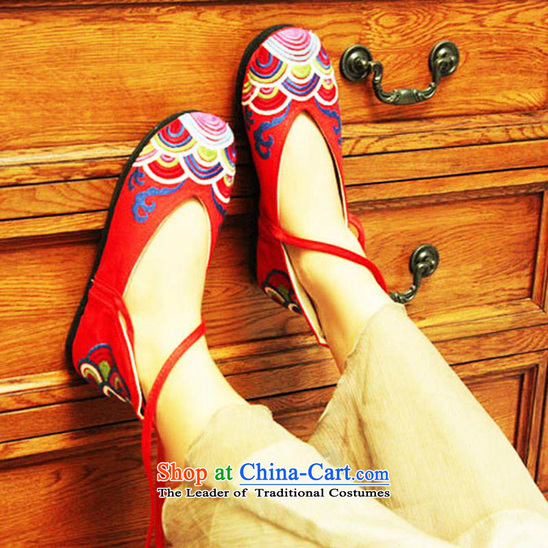 The silk autumn old Beijing mesh upper ethnic thousands ground at Choi Wan embroidered shoes women shoes single marriage shoes bride Shoes, Casual Shoes 529 red 37, Ms Shelley silk , , , shopping on the Internet