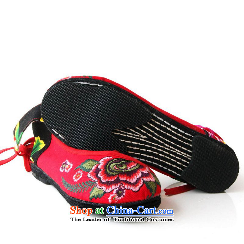 The fall of Old Beijing shoes silk embroidered shoes bottom of thousands of ethnic marriages shoes bride women shoes single Shoes, Casual Shoes 0313 red 37, Ms Shelley silk , , , shopping on the Internet