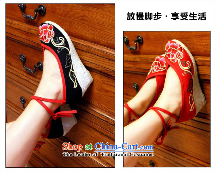 The silk fall of Old Beijing National wind and contemptuous of Mudan mesh upper embroidered shoes red shoes bride shoes, casual marriage with a lady's shoe single slope shoes 303-6 Red 38 pictures, prices, brand platters! The elections are supplied in the national character of distribution, so action, buy now enjoy more preferential! As soon as possible.