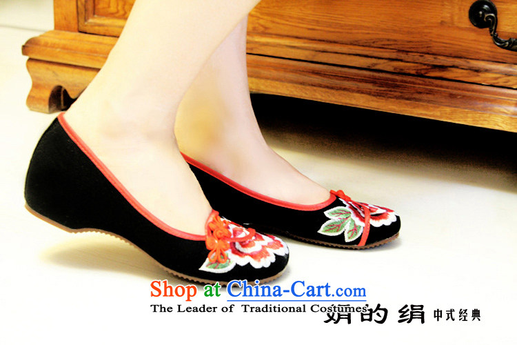 The silk autumn old Beijing mesh upper with ethnic slope leisure shoes single shoe bride shoes increased embroidered shoes A412-5 shoes black 37 marriage picture, prices, brand platters! The elections are supplied in the national character of distribution, so action, buy now enjoy more preferential! As soon as possible.