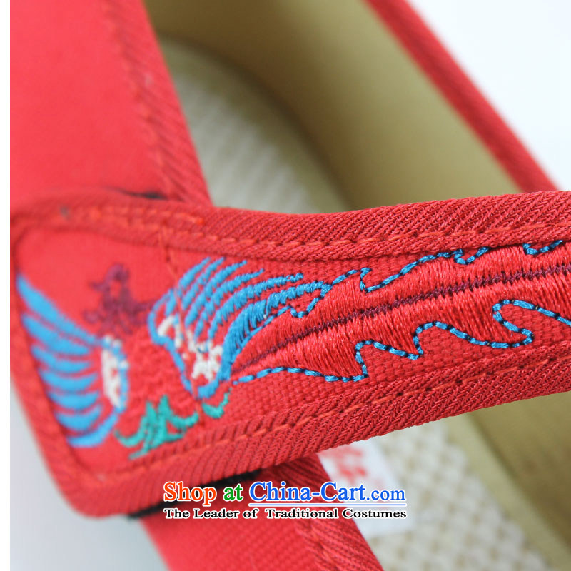 Original genuine woman Shoes, Casual Shoes single shoe embroidered shoes traditional old Beijing mesh upper ethnic MOM 0005 0005 Red 35 shoe-young and spring (yonghechun) , , , shopping on the Internet
