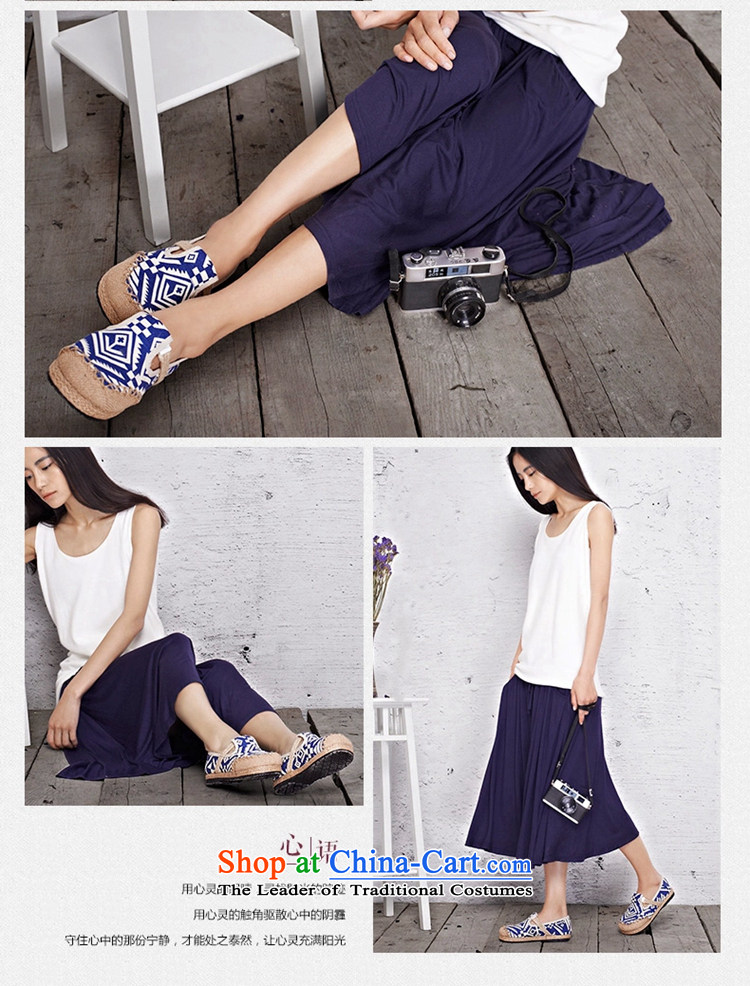 Flax Old Beijing women shoes single shoe mesh upper spring new stylish ethnic embroidered shoes with leisure cool drag PING XIA D1002 blue 38 pictures, prices, brand platters! The elections are supplied in the national character of distribution, so action, buy now enjoy more preferential! As soon as possible.