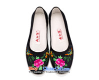 Inline l old Beijing mesh upper hand shoe womens single-gon thousands ground process satin embroidered shoes 8411A $sea black peony 39 pictures, prices, brand platters! The elections are supplied in the national character of distribution, so action, buy now enjoy more preferential! As soon as possible.