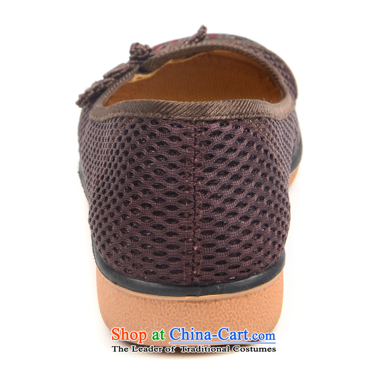 Beijing Morning 2015 Summer of Old Beijing mesh upper women mesh single shoes of older persons in the low-cut shoe grandma mother shoe wear summer anti-slip Classic red 42, Beijing Morning shopping on the Internet has been pressed.