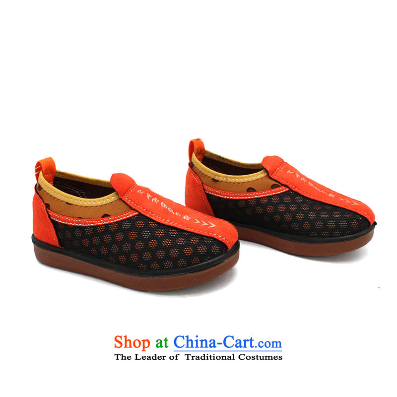 The old-established step-young of Ramadan Old Beijing Summer mesh upper new girls sandals anti-slip wear fashionable BABY CHILDREN SHOES B49-A390 child is orange 18 yards /14cm, step-young of Ramadan , , , shopping on the Internet