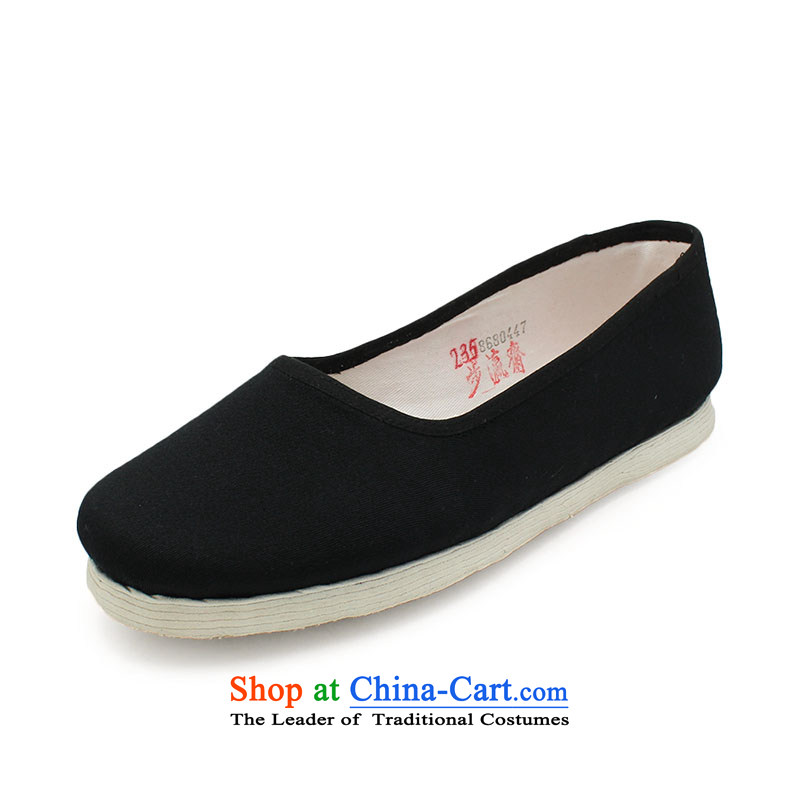The Chinese old step-Fitr Old Beijing plain manual, backplane inside the mother Lady women embroidered shoes . embroidery Lihai RMB Female shoes black?34