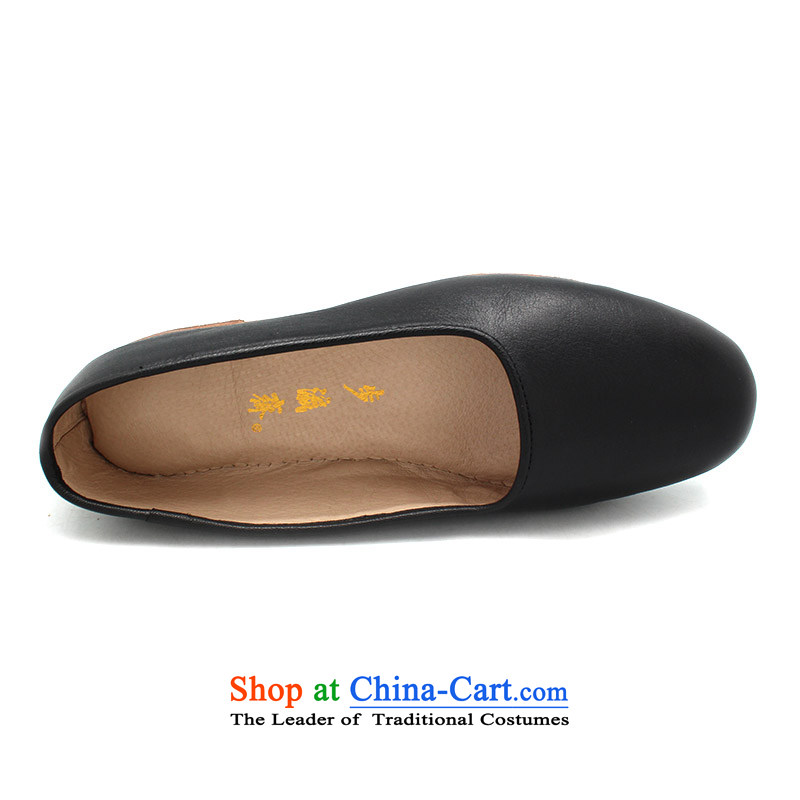 The Chinese old step-Fitr Old Beijing leather shoes female single hand shoe mother Lady's temperament shoes all leather shoe $sea black 39-step Ramadan , , , shopping on the Internet