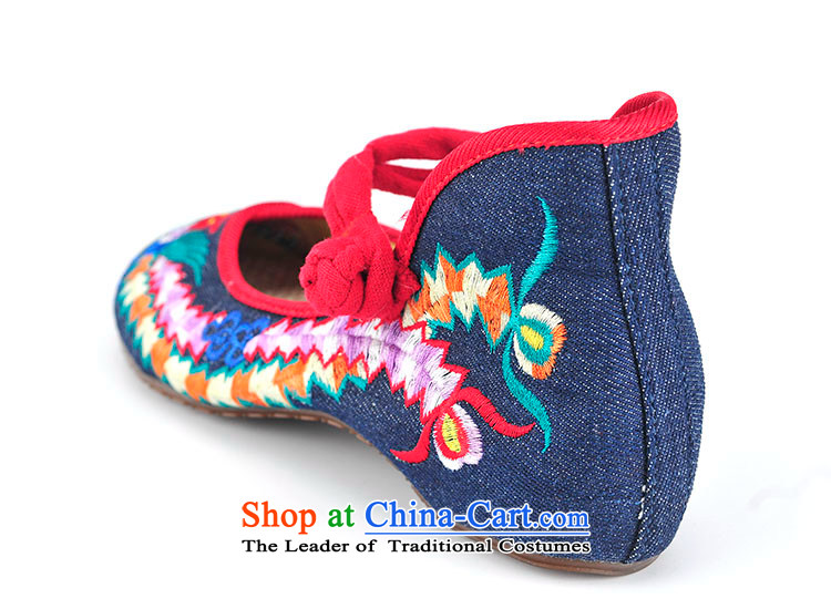 Better well old Beijing mesh upper female embroidered shoes of Ethnic Dance Shoe Light port square women shoes heel shoe-slope rising tie strap women shoes denim leisure shoes B525A87 estimated 34 pictures, prices, brand platters! The elections are supplied in the national character of distribution, so action, buy now enjoy more preferential! As soon as possible.