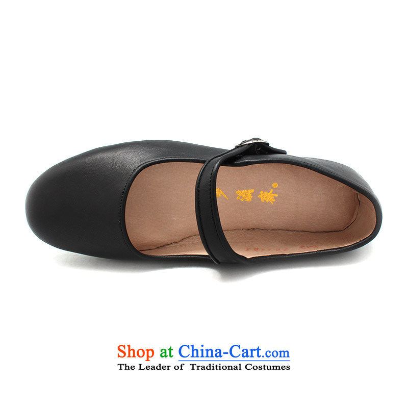 The Chinese old step-Fitr Old Beijing leather shoes female single hand shoe mother Lady's temperament all leather shoes with a lady's shoe black 38, step-by-step-young of Ramadan , , , shopping on the Internet