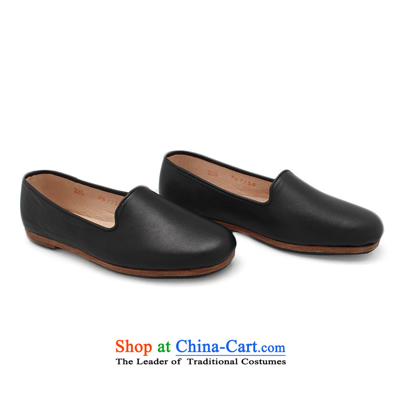 The Chinese old step-Fitr Old Beijing leather shoes female single hand shoe mother Lady's temperament all leather shoes small tabs on women shoes black 38, step-by-step-young of Ramadan , , , shopping on the Internet