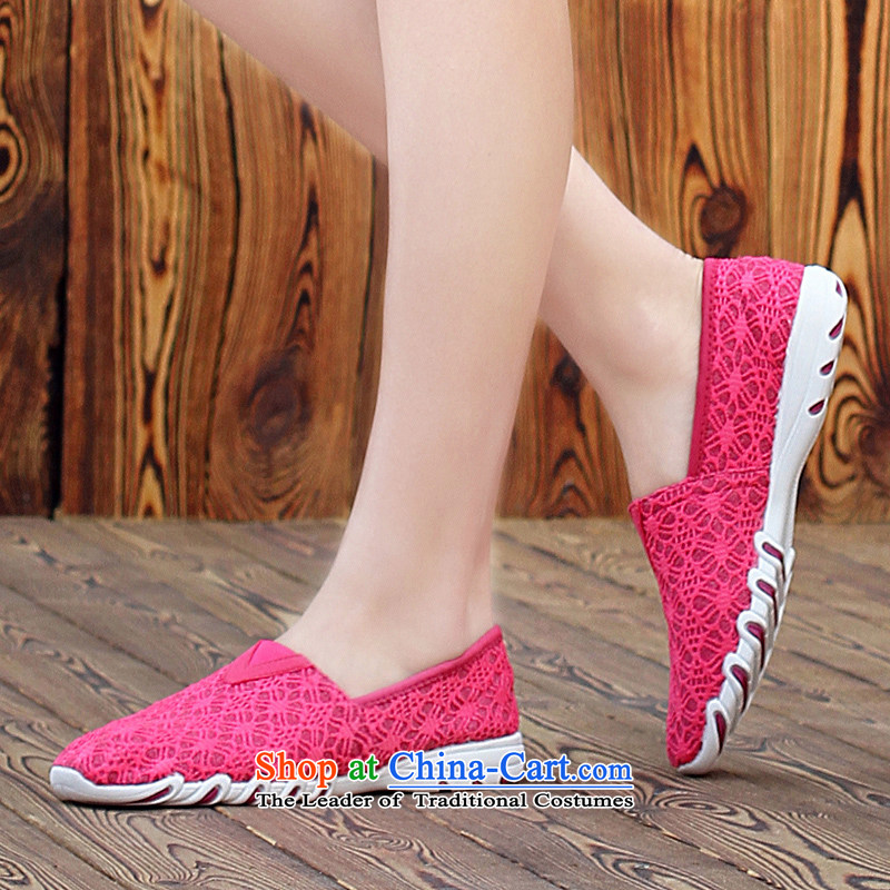 2015 Summer Camp kit pin female flat bottom click shoes won female Internet edition shoe lace leisure shoes breathable one stirrups lazy people better red 37, Europe shoes makers (oudada) , , , shopping on the Internet