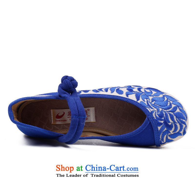 The Thai and source of Old Beijing mesh upper spring shoes embroidered shoes, casual women shoes of ethnic slope heels embroidered shoes hanging ornaments single shoe porcelain 37, Tai and source , , , shopping on the Internet
