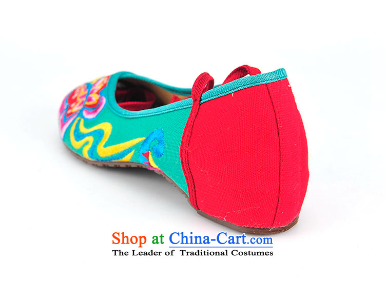 Better well women shoes butterfly embroidery mesh upper single shoe foot ring tie spell color retro ethnic embroidered shoes spring, summer, autumn and bag with small slope behind with increased leisure shoes B282-06 Green 39 pictures, prices, brand platters! The elections are supplied in the national character of distribution, so action, buy now enjoy more preferential! As soon as possible.