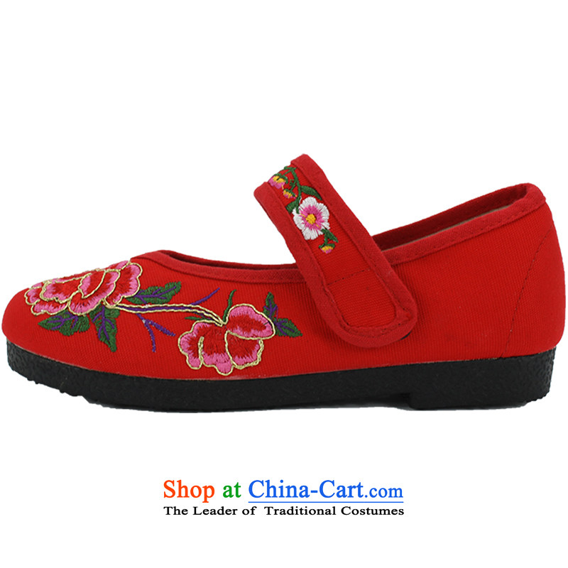 Genuine Old Beijing mesh upper couture embroidered shoes classic peony embroidery sheikhs feng ping with soft bottoms MOM 1703 1703 Red 40 shoe-young and Chun (yonghechun) , , , shopping on the Internet