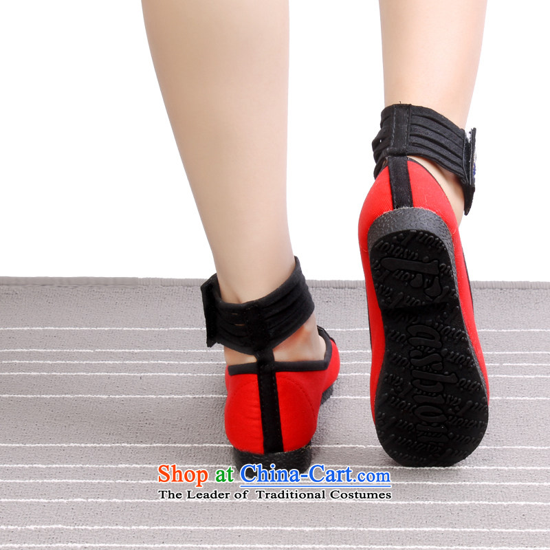 Mesh upper with distinguishing feature of Old Beijing embroidery embroidered shoes, women's shoe mother then Dance Shoe shoes 1701 1701 35 Red Wing and the spring (yonghechun) , , , shopping on the Internet