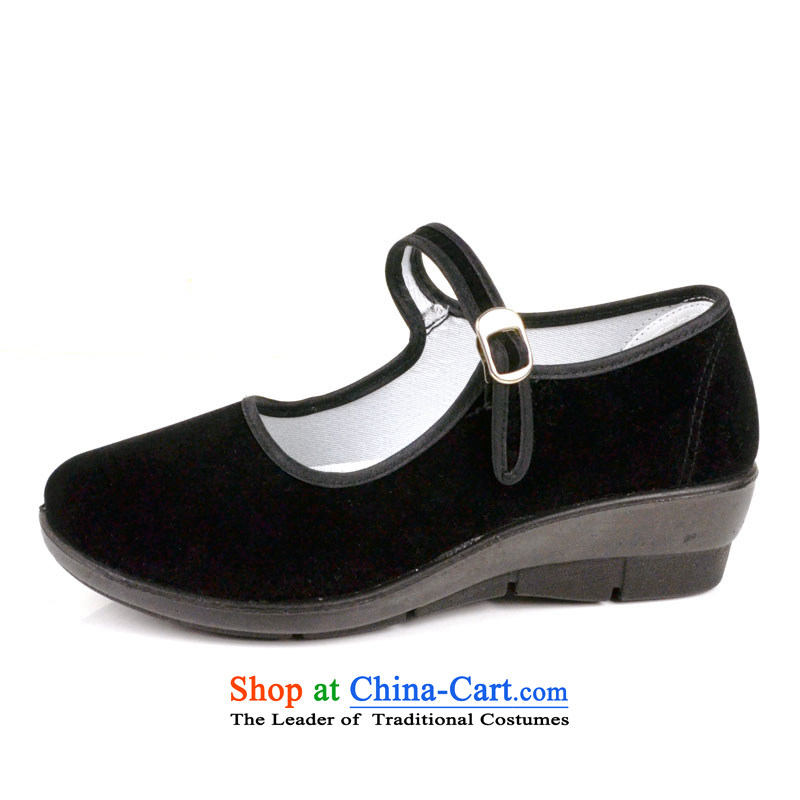 The first door of Old Beijing women work shoes mesh upper mother shoe slope with shoes hotel commuter shoes Occupational Footwear Dance Shoe Black 39 Purple Door (zimenyuan) , , , shopping on the Internet