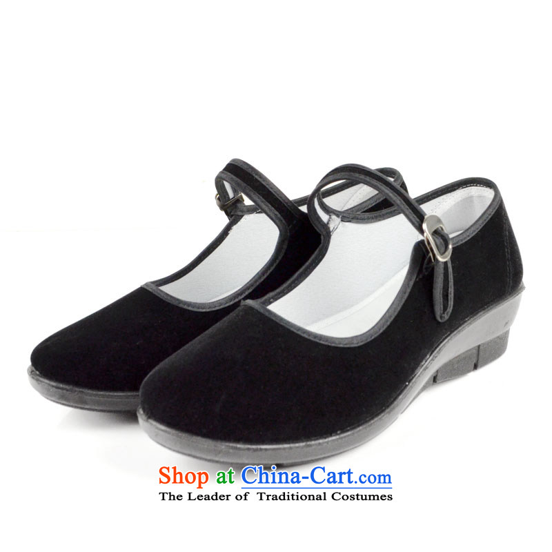 The first door of Old Beijing women work shoes mesh upper mother shoe slope with shoes hotel commuter shoes Occupational Footwear Dance Shoe Black 39 Purple Door (zimenyuan) , , , shopping on the Internet