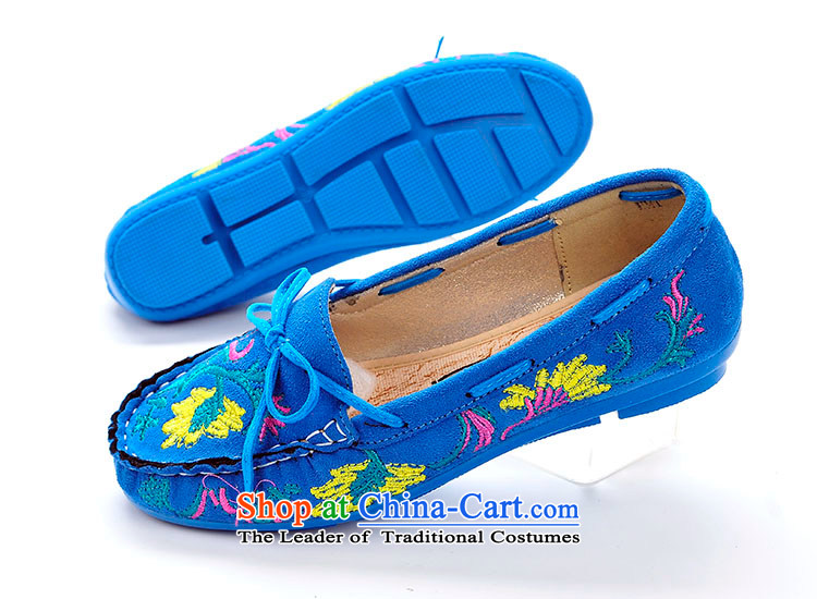 Better well women shoes mesh upper boutique seamless wrinkle embroidered shoes flat bottom small bow tie sutures buns manually old Beijing mesh upper with stylish shoe leisure shoes women shoes B399-16 blue 35 pictures, prices, brand platters! The elections are supplied in the national character of distribution, so action, buy now enjoy more preferential! As soon as possible.