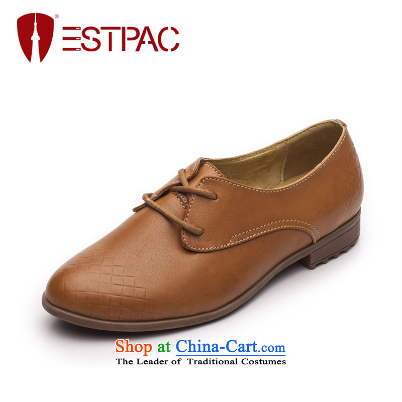 Ibrahim fall to the British Womens single shoe-wind with leather Oxford shoes pointed deep tether women shoes single shoe blue 37, D40 (estpac Ibrahim) , , , shopping on the Internet