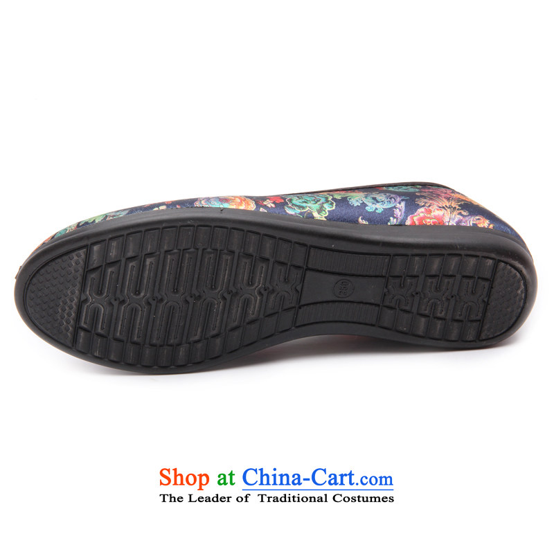 Step Fuxiang of Old Beijing stylish new moms mesh upper with a flat bottom shoe kit pin single shoe breathable pension pin women shoes 7PW5310-6 black 39-step Fuk Cheung shopping on the Internet has been pressed.