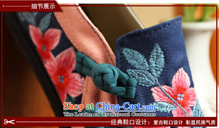 Hon-dance original embroidery of Old Beijing ethnic woman shoes mesh upper layer thousands ground embroidered shoes single plate flat footwear detained children, hyacinths Xiangyun Rui air blue 36 pictures, prices, brand platters! The elections are supplied in the national character of distribution, so action, buy now enjoy more preferential! As soon as possible.