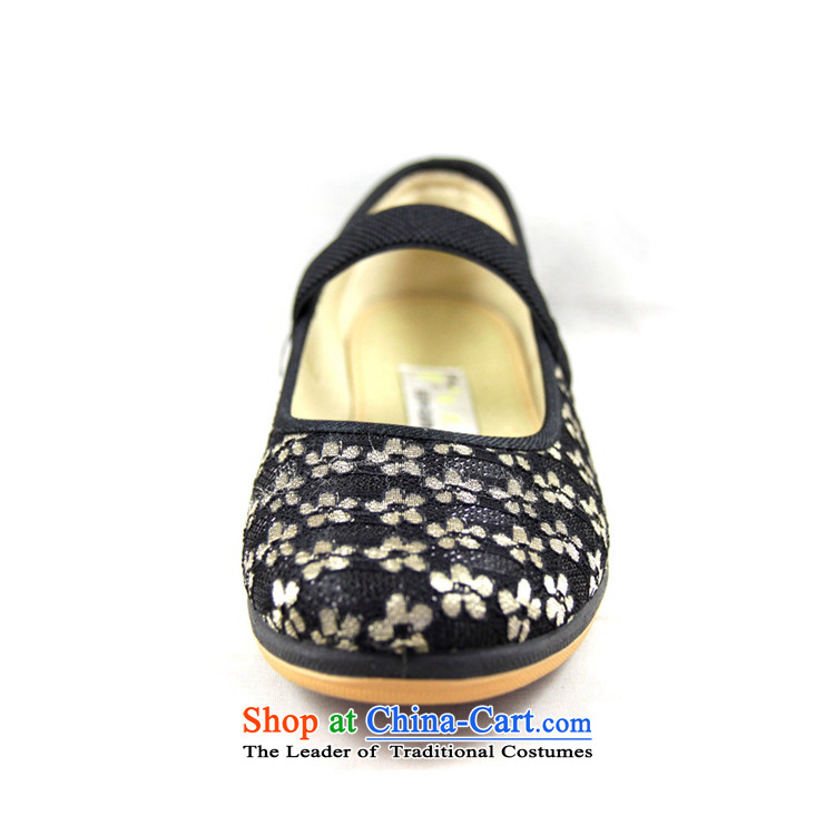 Magnolia Old Beijing spring and autumn, the Women's Mesh upper shoes floral light port soft bottoms flat bottom foot kit has a non-slip wear sneakers older leisure shoes black 40 pictures, prices, brand platters! The elections are supplied in the national character of distribution, so action, buy now enjoy more preferential! As soon as possible.