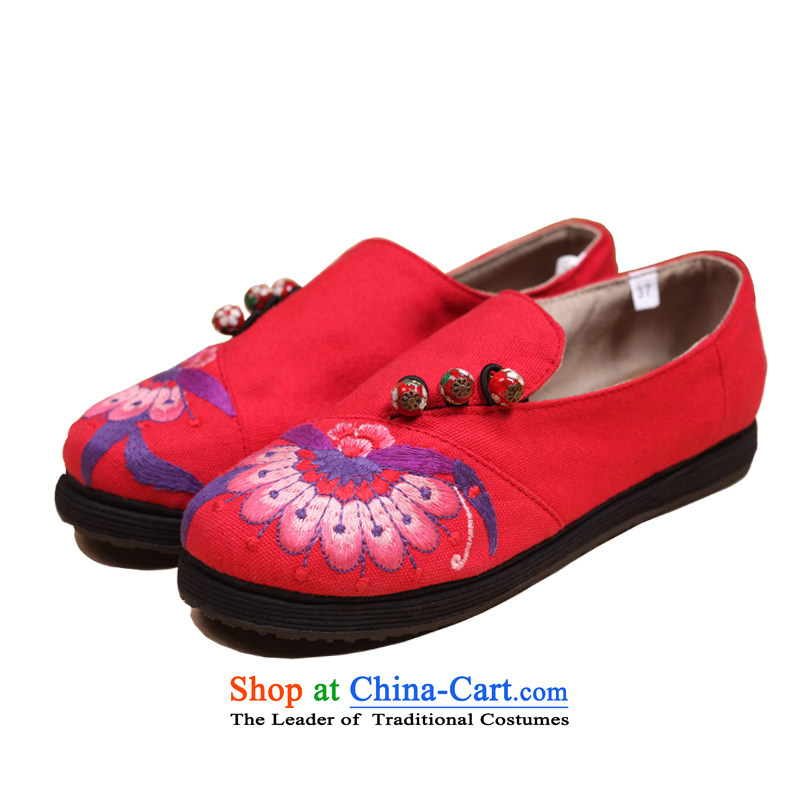 Hon-dance genuine spring and autumn of Old Beijing women shoes then boots mesh upper with ethnic women comfortable thousands of bottom embroidered shoes ancient screen pink 36, Han-dance , , , shopping on the Internet