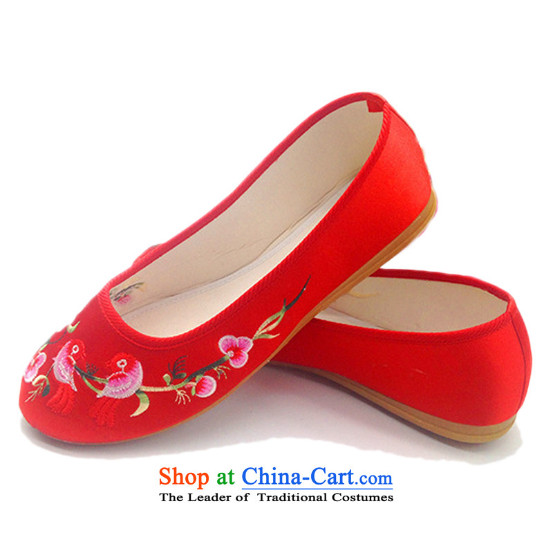 Is small and light with embroidered with old Beijing mesh upper with red marriage shoes female CXY14 red 39, is small-mi (LOVELY BEAUTY , , , shopping on the Internet