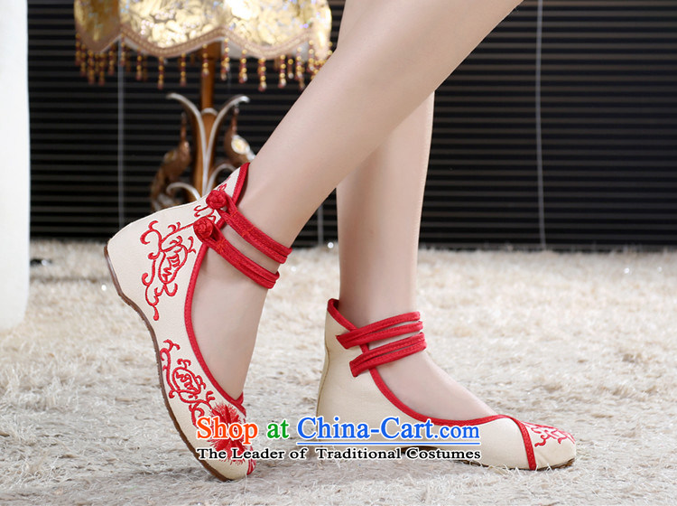 Oriental Kai Fei 2015 new mother shoe retro blue wind increased national embroidered shoes of Old Beijing Women's Shoe Square Mesh upper Dance Shoe black porcelain 37 pictures, prices, brand platters! The elections are supplied in the national character of distribution, so action, buy now enjoy more preferential! As soon as possible.