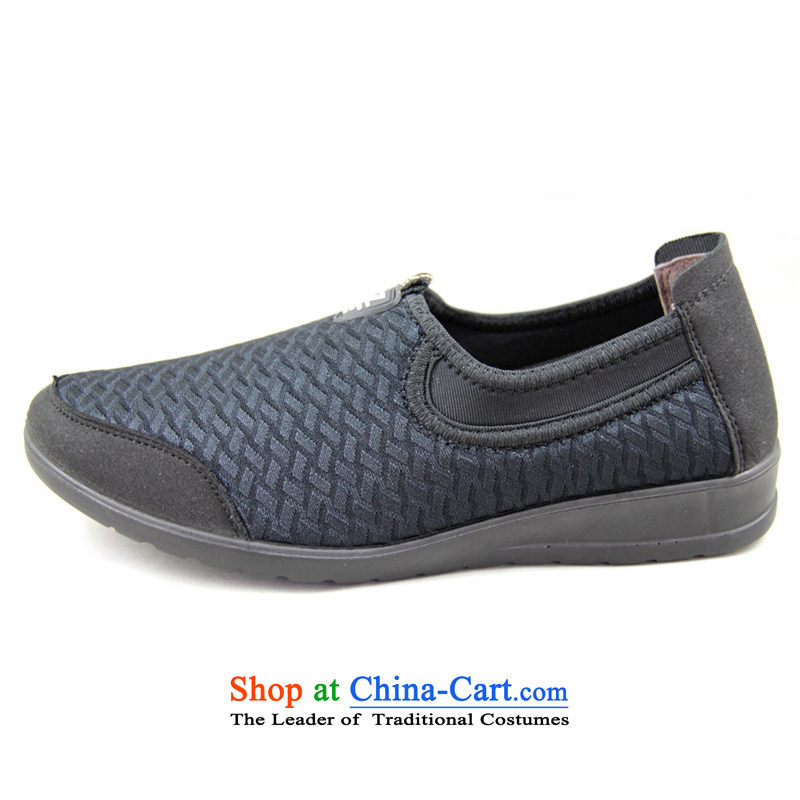 Magnolia Old Beijing mesh upper spring and autumn womens single shoe movement of leisure in the foot of the older 2312-1228 mesh upper black 38, magnolia shopping on the Internet has been pressed.
