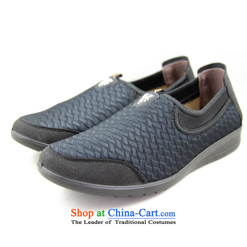 Magnolia Old Beijing mesh upper spring and autumn womens single shoe movement of leisure in the foot of the older 2312-1228 mesh upper black 38, magnolia shopping on the Internet has been pressed.