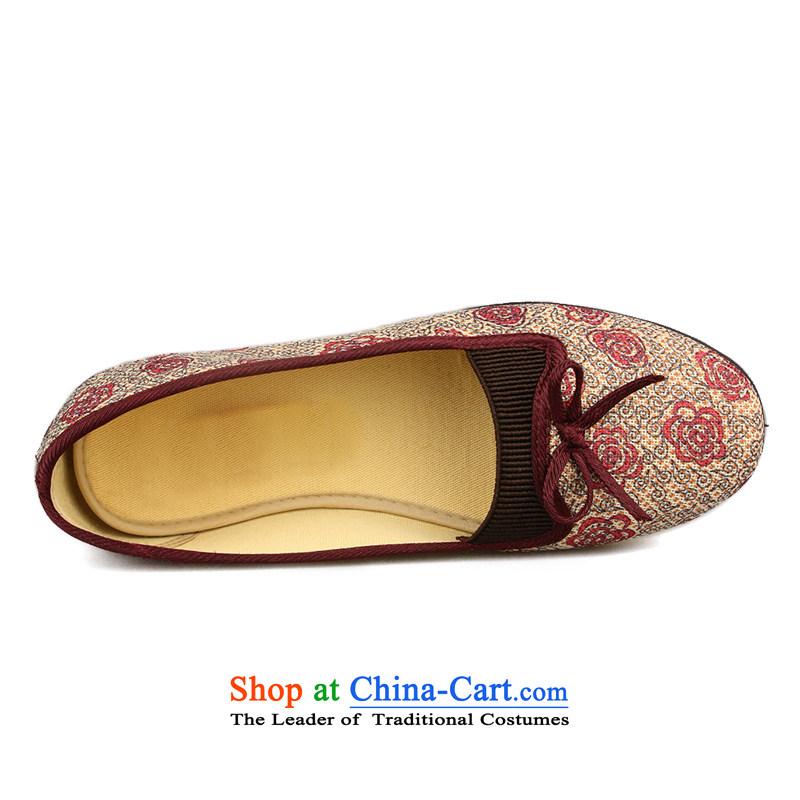 Kam Fung Cheung Old Beijing autumn 2015 mesh upper new shoes mother footwear in the older elderly shoes comfortable flat with my Gran mesh upper womens single shoe red 39, Kam Fung Cheung shopping on the Internet has been pressed.