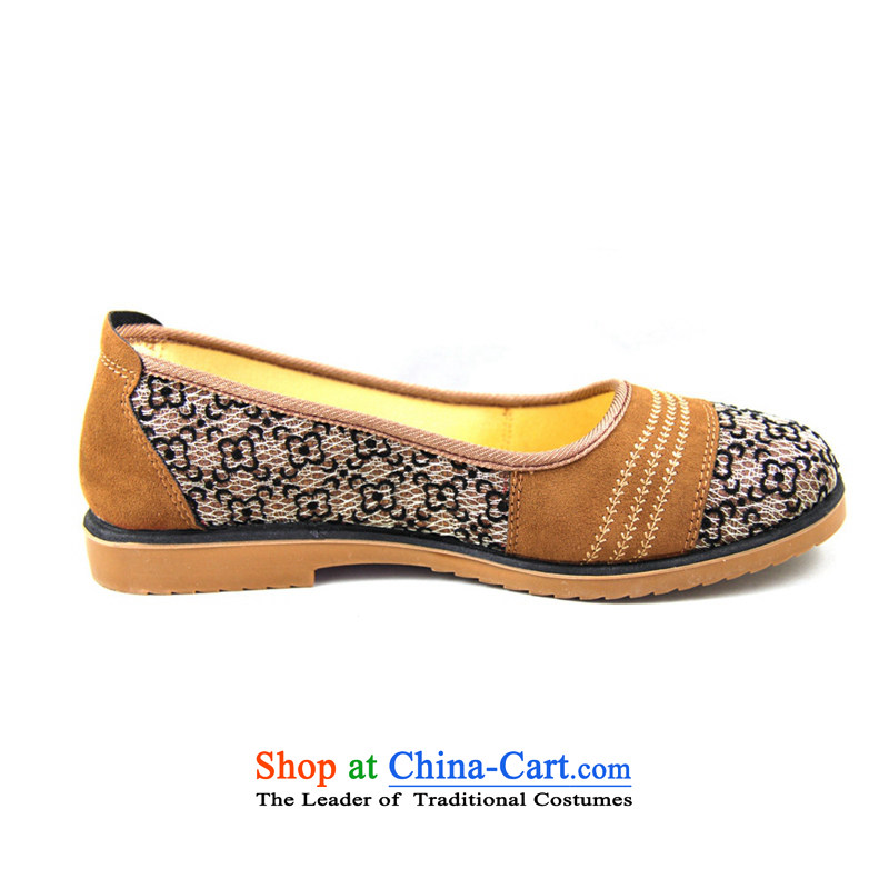 Magnolia Old Beijing mesh upper spring and autumn, women shoes bottom soft rubber light port breathability and comfort wear shoes 2312-1226 in older mother and color 38, magnolia shopping on the Internet has been pressed.