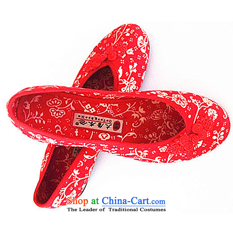 Is small and the red old Beijing flat bottom mesh upper light port, marriage shoes dress shoes bows CXY26 shoes red 37, is small-mi (LOVELY BEAUTY , , , shopping on the Internet