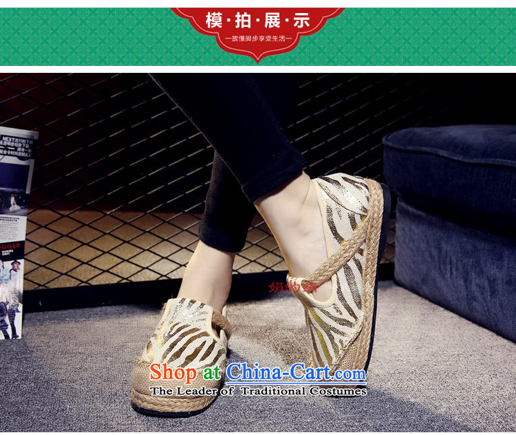 The silk autumn old Beijing mesh upper ethnic linen women shoes round head flat bottom relaxing and comfortable shoes    S133 single gold bulk 36 pictures, prices, brand platters! The elections are supplied in the national character of distribution, so action, buy now enjoy more preferential! As soon as possible.