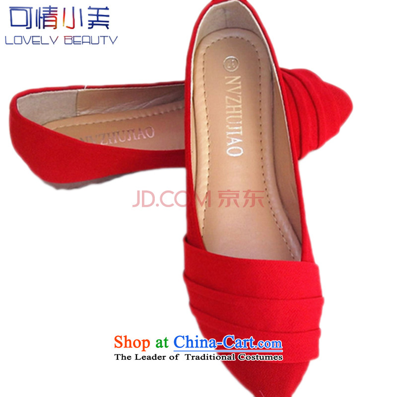 Is small and The Red Shoes of Beijing marriage mesh upper with a flat bottom tip soft ground womens single shoe CXY01 black 38, is small-mi (LOVELY BEAUTY , , , shopping on the Internet