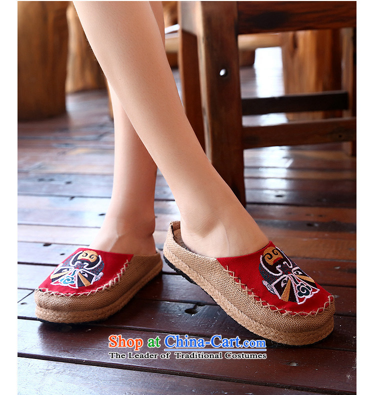 Chung Pavilion Old Beijing National wind-masks couples shoes retro version relaxd linen mat slippers rubber sole mesh upper with trifles A-109 red 39 pictures, prices, brand platters! The elections are supplied in the national character of distribution, so action, buy now enjoy more preferential! As soon as possible.