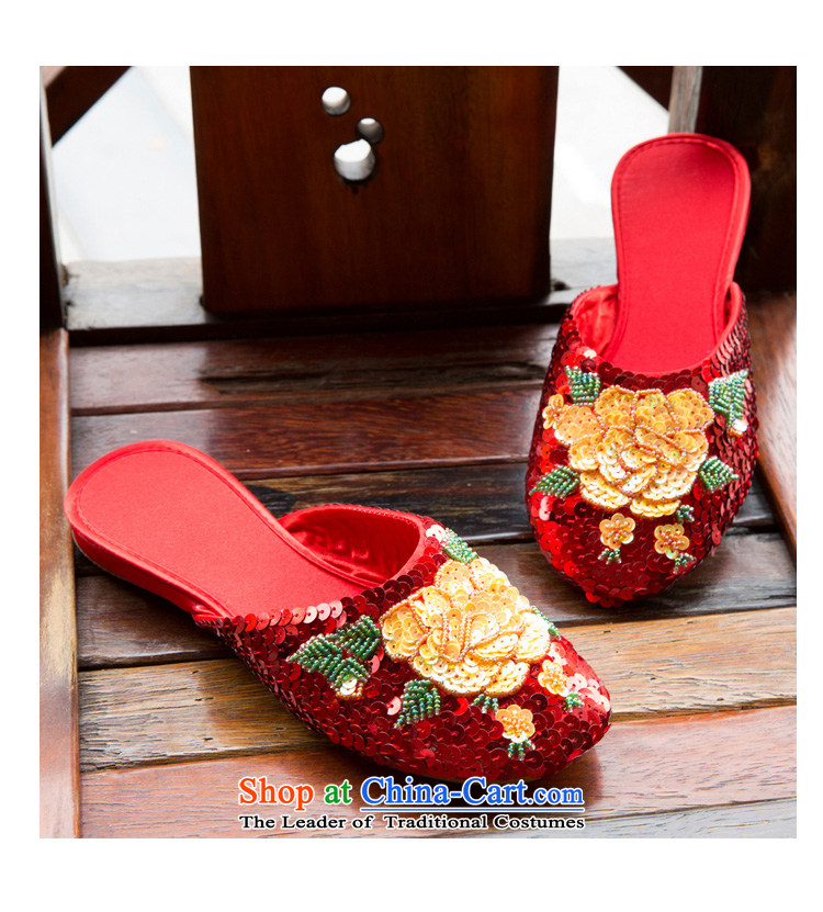 Chung Pavilion retro ethnic embroidered slippers shoe-lit chip slippers damask beef tendon bottom habitat upscale marriage A-101 slippers black size is too small. 38 pictures, prices, brand platters! The elections are supplied in the national character of distribution, so action, buy now enjoy more preferential! As soon as possible.