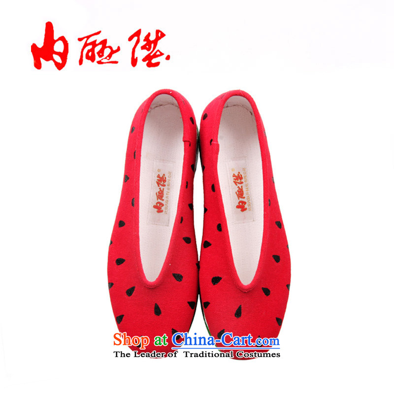Inline l old Beijing Ms. mesh upper hand-painted shoes Kun also small 8604A $000 hand-painted watermelon pattern 38, inline l , , , shopping on the Internet