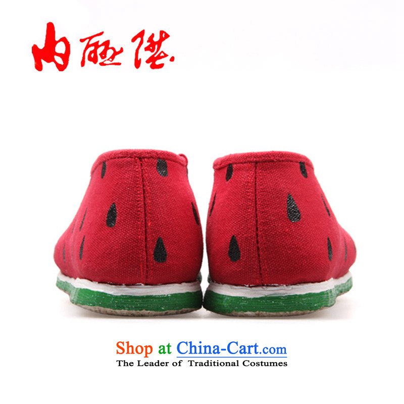 Inline l old Beijing Ms. mesh upper hand-painted shoes Kun also small 8604A $000 hand-painted watermelon pattern 38, inline l , , , shopping on the Internet