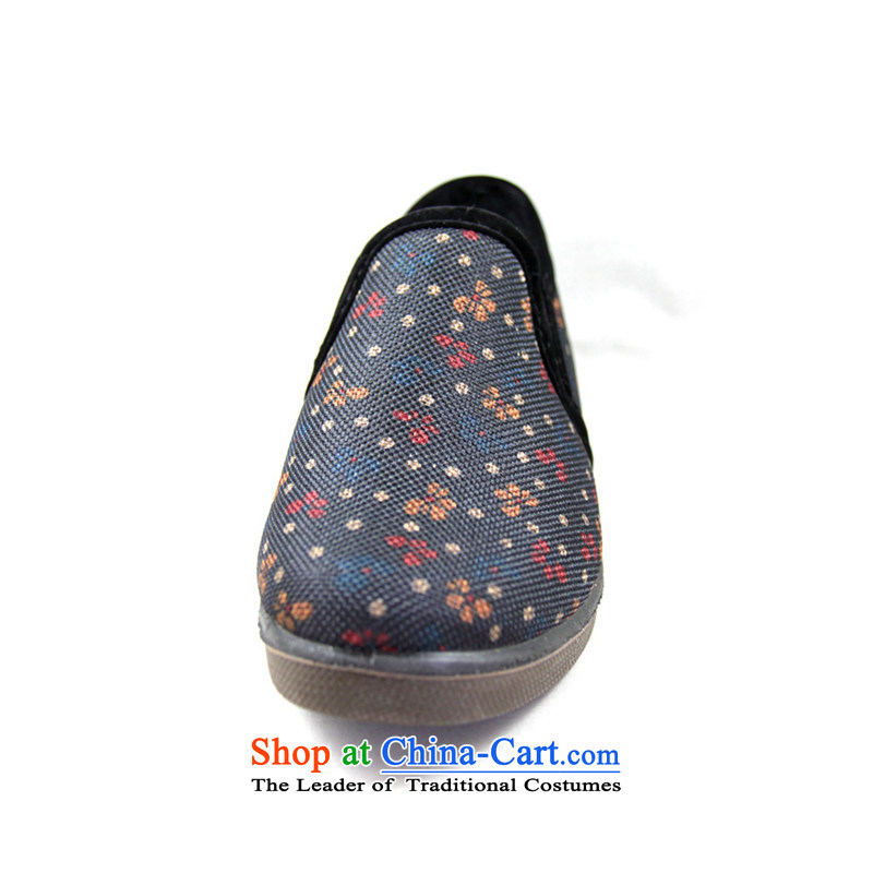 Magnolia Old Beijing mesh upper for autumn and winter, women shoes floral high state wear sneakers non-slip sole and comfort and breathability in older folder shoes mother shoe 2616-284 blue 37, magnolia shopping on the Internet has been pressed.