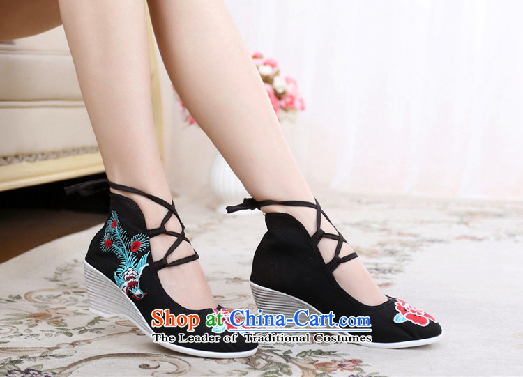 2015 Spring/Summer new women's shoe mesh upper single shoe high elevations with retro ethnic embroidered shoes white 38 pictures, prices, brand platters! The elections are supplied in the national character of distribution, so action, buy now enjoy more preferential! As soon as possible.