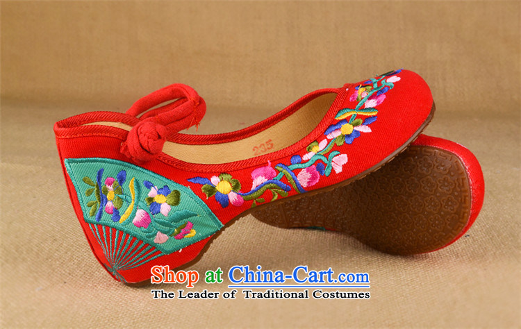 Lun Cheung Shui (LINXIANGRUI) spring and summer new old Beijing Plaza of ethnic dances mesh upper strap embroidered shoes comfortable shoes women increased within Annex 6628Red 37 pictures, prices, brand platters! The elections are supplied in the national character of distribution, so action, buy now enjoy more preferential! As soon as possible.
