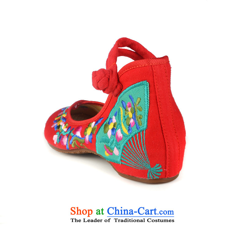 Lun Cheung Shui (LINXIANGRUI) spring and summer new old Beijing Plaza of ethnic dances mesh upper strap embroidered shoes comfortable shoes women increased within Annex 6628red 37, Lun Cheung Shui (LINXIANGRUI) , , , shopping on the Internet