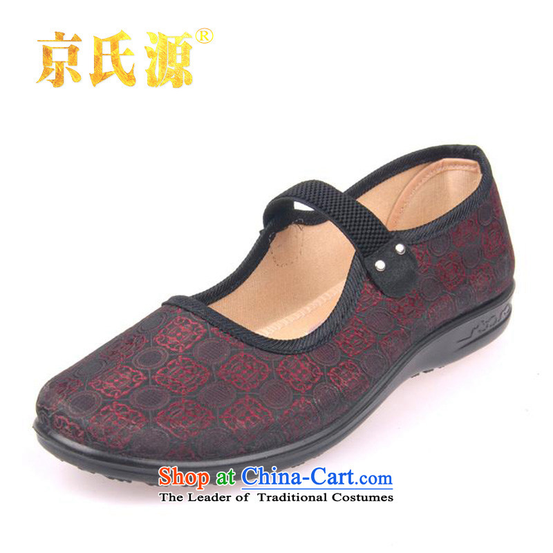 The old Beijing mesh upper middle-aged female women shoes single shoe 2015 female summer flat bottom leisure shoes in the spring and autumn of the girl with soft base flat shoes with coffee-colored37