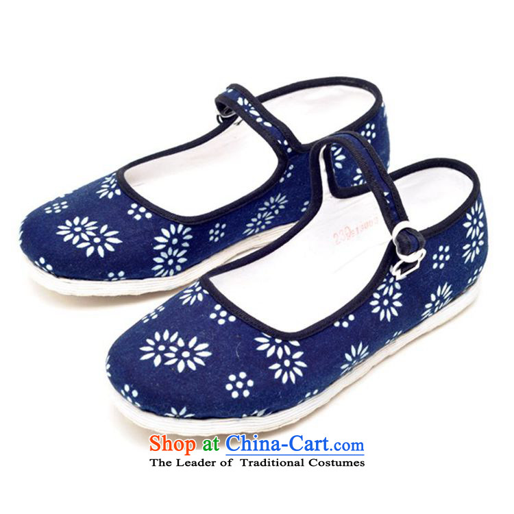 Fuyuan Xuan manually thousands of old Beijing shoes bottom click shoes for larger women stamp mother flat bottom tether mesh upper dark blue (no charge), 38 (for 3 day shipping) Picture, prices, brand platters! The elections are supplied in the national character of distribution, so action, buy now enjoy more preferential! As soon as possible.