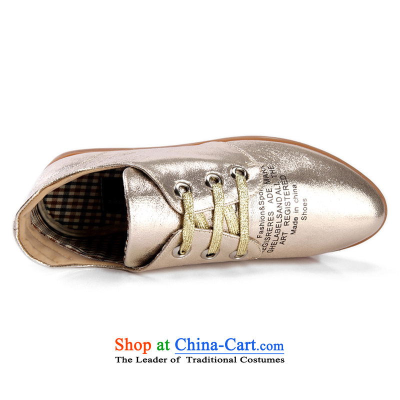 The new ultra stylish 2015 gondola slope with the cake with a waterproof desktop wild plain colors with the female singles gold shoe 39 well connected , , , shopping on the Internet