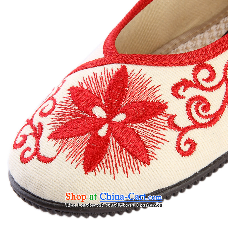 In spring and summer 2015 new women's shoe-embroidered shoes of Old Beijing women shoes single shoe mesh upper ethnic embroidered shoes comfort and breathability blue 39, well connected to , , , shopping on the Internet