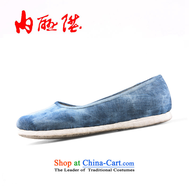 Inline l mesh upper women shoes tangyan mesh upper hand-gon, Beijing thousands ground sea blue shoes 8206A Light Blue 35